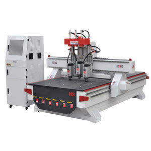 Two Spindles 4'x8' CNC Wood Router For cabinet with vacuum table - OSAIN CNC Router