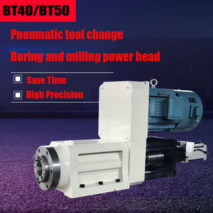 BT30 BT40 BT50 Boring Milling ATC Spindle Power Head With Pressurized knife cylinder
